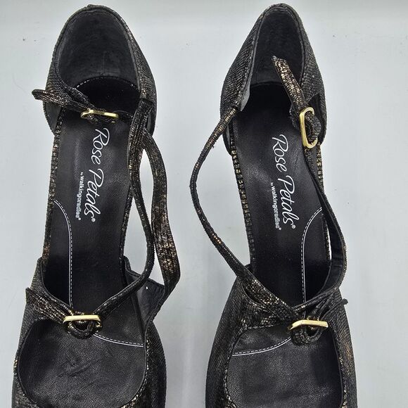 Rose Petals By Walking cradles Caliente Black Micro Sz 8.5 - Picture 3 of 9